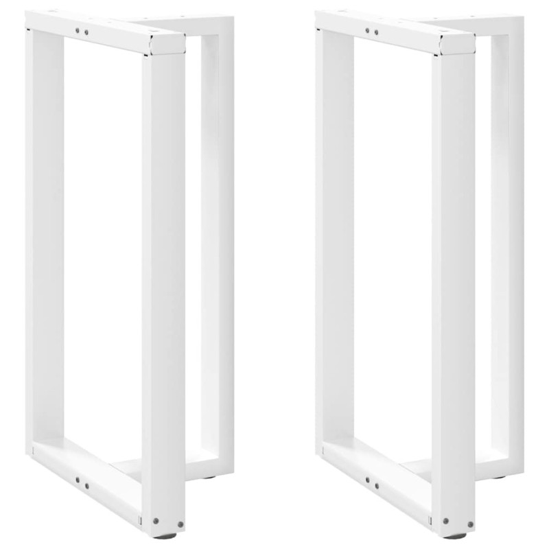 Picioare de masă de bar în formă de T, 2 buc., alb, 60x35x(100-101) cm, oțel - WOODBB2386 Picioare de masă de bar în formă de T, 2 buc., alb, 60x35x(100-101) cm, oțel - WOODBB2386
