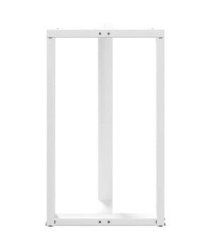 Picioare de masă de bar în formă de T, 2 buc., alb, 60x35x(100-101) cm, oțel - WOODBB2386