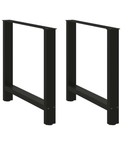 Picioare masă de sufragerie negre, 2 buc., 70x(72-73) cm, oțel - WOODBB2387