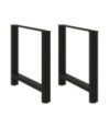 Picioare masă de sufragerie negre, 2 buc., 70x(72-73) cm, oțel - WOODBB2387