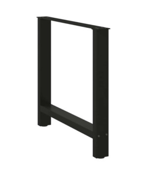 Picioare masă de sufragerie negre, 2 buc., 70x(72-73) cm, oțel - WOODBB2387