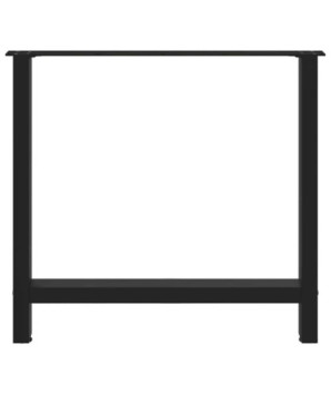 Picioare masă de sufragerie negre, 2 buc., 70x(72-73) cm, oțel - WOODBB2387