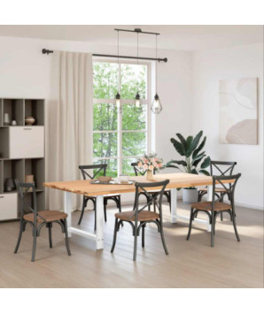 Picioare masă de sufragerie albe, 2 buc., 90x(72-73) cm, oțel - WOODBB2388