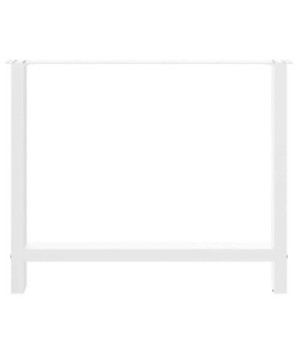 Picioare masă de sufragerie albe, 2 buc., 90x(72-73) cm, oțel - WOODBB2388