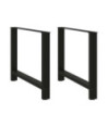 Picioare masă de sufragerie negre, 2 buc., 100x(72-73) cm, oțel - WOODBB2389 Picioare masă de sufragerie negre, 2 buc., 100x(72-73) cm, oțel - WOODBB2389