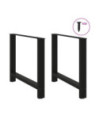Picioare masă de sufragerie negre, 2 buc., 100x(72-73) cm, oțel - WOODBB2389 Picioare masă de sufragerie negre, 2 buc., 100x(72-73) cm, oțel - WOODBB2389