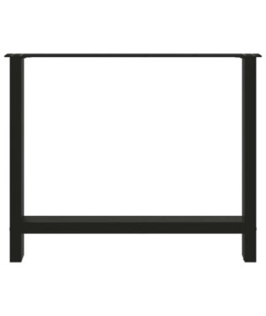 Picioare masă de sufragerie negre, 2 buc., 100x(72-73) cm, oțel - WOODBB2389