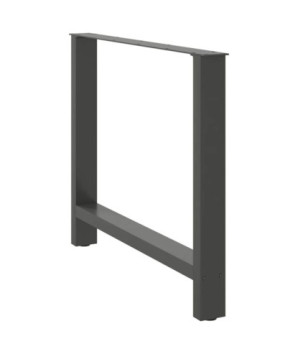 Picioare de masă antracit, 2 buc., 100x(72-73) cm, oțel - WOODBB2390