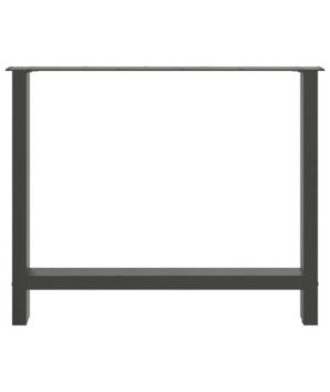 Picioare de masă antracit, 2 buc., 100x(72-73) cm, oțel - WOODBB2390