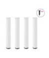 Picioare masă consolă, 4 buc., alb, 72-74 cm, oțel - WOODBB2391