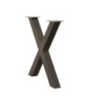 Picioare de masă în formă de X, 3 buc., oțel natural, 70x(72-73) cm - WOODBB2402 Picioare de masă în formă de X, 3 buc., oțel natural, 70x(72-73) cm - WOODBB2402