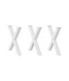 Picioare de masă în formă de X, 3 buc., alb, 80x(72-73) cm, oțel - WOODBB2403 Picioare de masă în formă de X, 3 buc., alb, 80x(72-73) cm, oțel - WOODBB2403