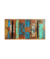 Masă de bucătărie, 140 x 70 x 76 cm, lemn reciclat, cu aspect industrial - WOODBB257 Masă de bucătărie, 140 x 70 x 76 cm, lemn reciclat, cu aspect industrial - WOODBB257
