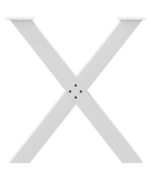 Picioare de masă în formă de X, 3 buc., alb, 80x(72-73) cm, oțel - WOODBB2403