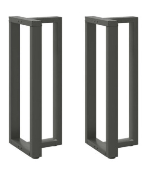 Picioare de masă de bar în formă de T, 2 buc., antracit, 40x35x(100-101) cm, oțel - WOODBB2404