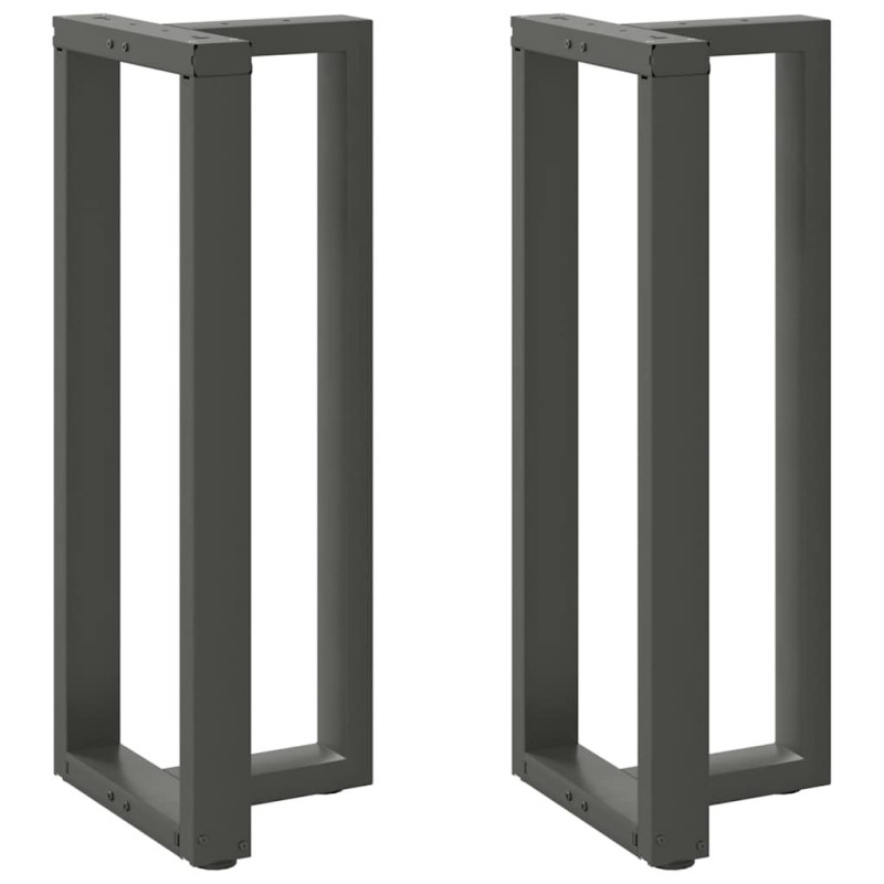 Picioare de masă de bar în formă de T, 2 buc., antracit, 40x35x(100-101) cm, oțel - WOODBB2404