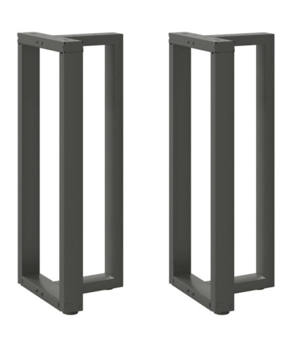 Picioare de masă de bar în formă de T, 2 buc., antracit, 40x35x(100-101) cm, oțel - WOODBB2404