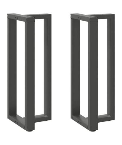 Picioare de masă de bar în formă de T, 2 buc., antracit, 50x35x(100-101) cm, oțel - WOODBB2405