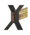 Masă de bucătărie, 140 x 70 x 76 cm, lemn reciclat, cu aspect industrial - WOODBB257 Masă de bucătărie, 140 x 70 x 76 cm, lemn reciclat, cu aspect industrial - WOODBB257