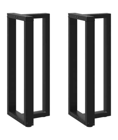 Picioare de masă de bar în formă de T, 2 buc., negru, 40x35x(100-101) cm, oțel - WOODBB2406