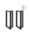 Picioare de masă de bar în formă de T, 2 buc., negru, 60x35x(100-101) cm, oțel - WOODBB2407 Picioare de masă de bar în formă de T, 2 buc., negru, 60x35x(100-101) cm, oțel - WOODBB2407