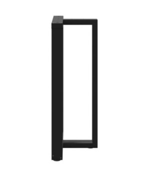 Picioare de masă de bar în formă de T, 2 buc., negru, 60x35x(100-101) cm, oțel - WOODBB2407