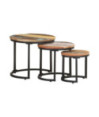 Măsuță cafea aspect industrial, din lemn masiv reciclat, rotundă, 31/41/52 x 32/39/44 cm Măsuță cafea aspect industrial, din lemn masiv reciclat, rotundă, 31/41/52 x 32/39/44 cm