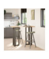 Picioare de masă de bar în formă de T, 2 buc., negru, 50x35x(110-111) cm, oțel - WOODBB2408 Picioare de masă de bar în formă de T, 2 buc., negru, 50x35x(110-111) cm, oțel - WOODBB2408