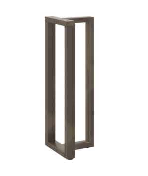 Picioare de masă de bar în formă de T, 2 buc., negru, 50x35x(110-111) cm, oțel - WOODBB2408