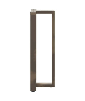 Picioare de masă de bar în formă de T, 2 buc., negru, 50x35x(110-111) cm, oțel - WOODBB2408