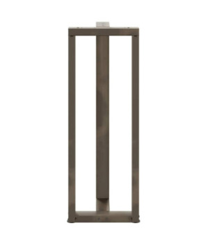 Picioare de masă de bar în formă de T, 2 buc., negru, 50x35x(110-111) cm, oțel - WOODBB2408