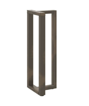 Picioare de masă de bar în formă de T, 2 buc., negru, 40x35x(110-111) cm, oțel - WOODBB2409