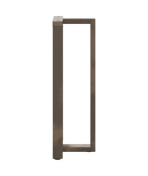 Picioare de masă de bar în formă de T, 2 buc., negru, 40x35x(110-111) cm, oțel - WOODBB2409
