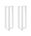 Picioare de masă de bar în formă de T, 2 buc., alb, 50x35x(110-111) cm, oțel - WOODBB2410 Picioare de masă de bar în formă de T, 2 buc., alb, 50x35x(110-111) cm, oțel - WOODBB2410