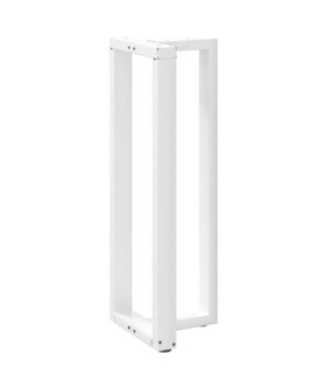 Picioare de masă de bar în formă de T, 2 buc., alb, 50x35x(110-111) cm, oțel - WOODBB2410