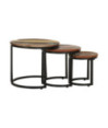 Măsuță cafea aspect industrial, din lemn masiv reciclat, rotundă, 31/41/52 x 32/39/44 cm Măsuță cafea aspect industrial, din lemn masiv reciclat, rotundă, 31/41/52 x 32/39/44 cm