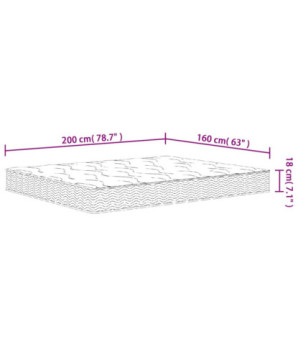 Saltea cu arcuri bonnell, fermitate medie, 160x200 cm - WOODBB2413