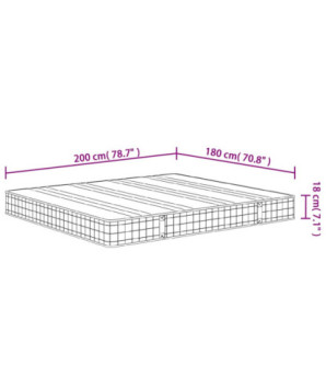 Saltea cu arcuri bonnell, fermitate medie, 180x200 cm - WOODBB2414