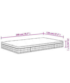 Saltea cu arcuri bonnell, fermitate medie, 120x200 cm - WOODBB2415