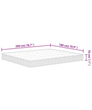 Saltea cu arcuri bonnell, fermitate medie, 180x200 cm - WOODBB2416