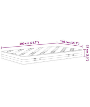 Saltea cu arcuri bonnell, fermitate medie, 140x200 cm - WOODBB2418