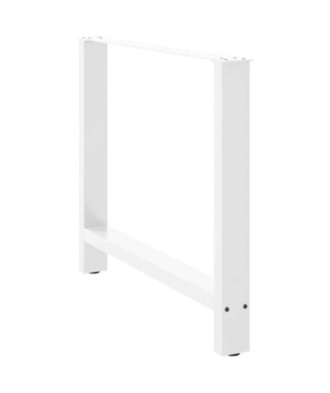 Picioare masă de sufragerie albe, 2 buc., 100x(72-73) cm, oțel - WOODBB2422