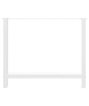 Picioare masă de sufragerie albe, 2 buc., 100x(72-73) cm, oțel - WOODBB2422