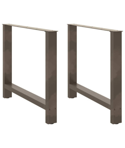 Picioare de masă din oțel natural, 2 buc., 100x(72-73) cm, oțel - WOODBB2423