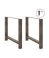 Picioare de masă din oțel natural, 2 buc., 100x(72-73) cm, oțel - WOODBB2423 Picioare de masă din oțel natural, 2 buc., 100x(72-73) cm, oțel - WOODBB2423