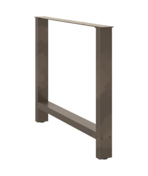 Picioare de masă din oțel natural, 2 buc., 100x(72-73) cm, oțel - WOODBB2423