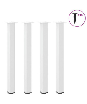 Picioare de masă de bar, 4 buc., alb, 100-102 cm, oțel - WOODBB2425