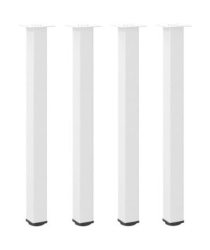 Picioare de masă de bar, 4 buc., alb, 100-102 cm, oțel - WOODBB2425