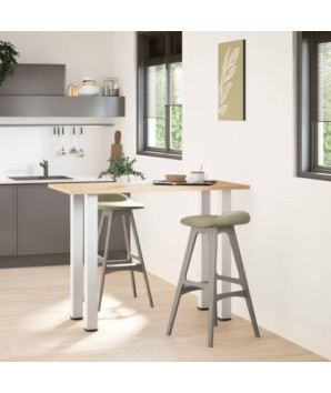 Picioare de masă de bar, 4 buc., alb, 100-102 cm, oțel - WOODBB2425