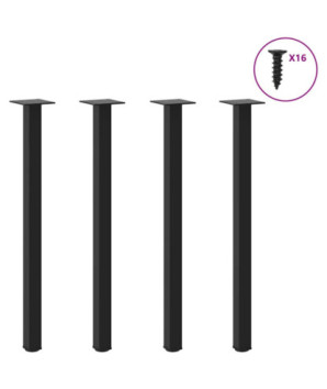 Picioare masă consolă, 4 buc., negru, 72-74 cm, oțel - WOODBB2426